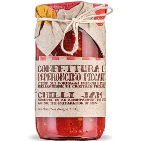 Calabrian Red Hot Chili & Sweet Pepper Jam, 6.3 oz, Red Pepper Jelly, Artigiani dei Sapori, Product of Italy Cover
