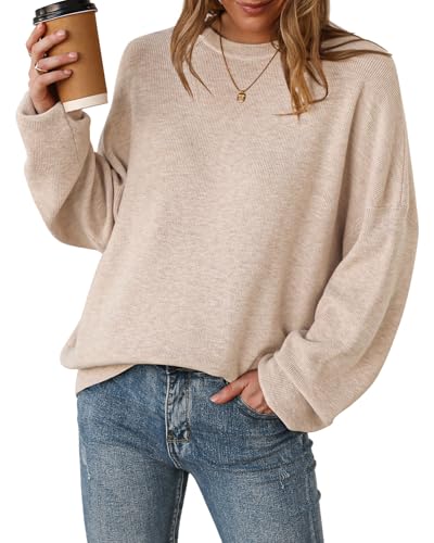 Arach&Cloz Womens Oversized Sweaters Batwing 2026 Early Spring Fashion Outfits