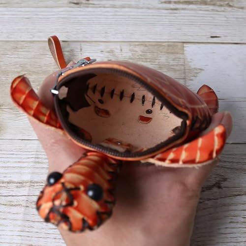 Cute Mini Animal Wallet for Kids & Students, Handmade Leather Turtle Coin Purse, Small Cowhide Change Pouch, Cartoon Zipper Coin Bag4