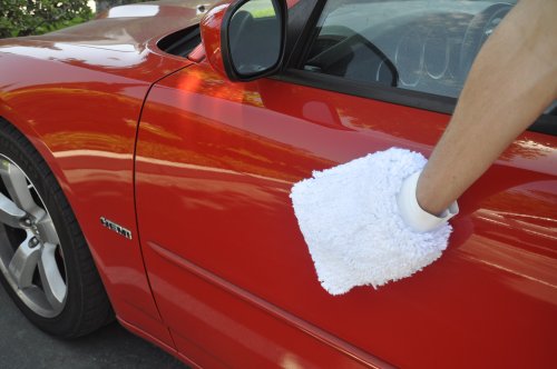 Detailer's Preference Premium Split Chenille Microfiber Wash Mitt For Car Cleaning, White #TOP2