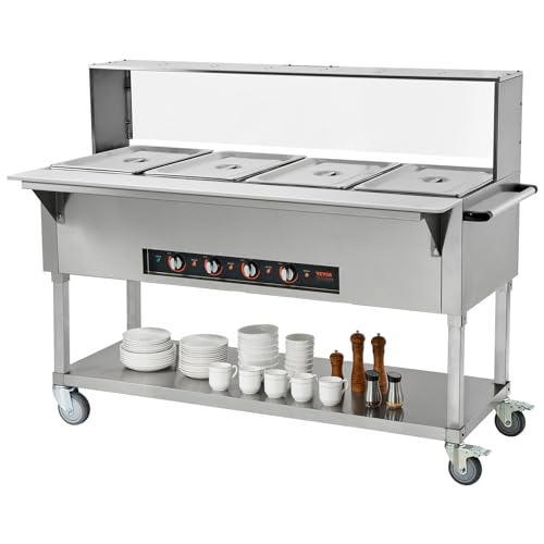 Vevor 4-PAN COMMERCIAL FOOD WARMER 4 X 20.6Qt Electric Steam Table thumb #8