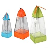 20D Nylon Mesh Storage Bag Set – 3-Pack Wet/Dry Separation Camping Organizer for Sleeping Bags, Outdoor Gear & Travel Packing (S/M/L)