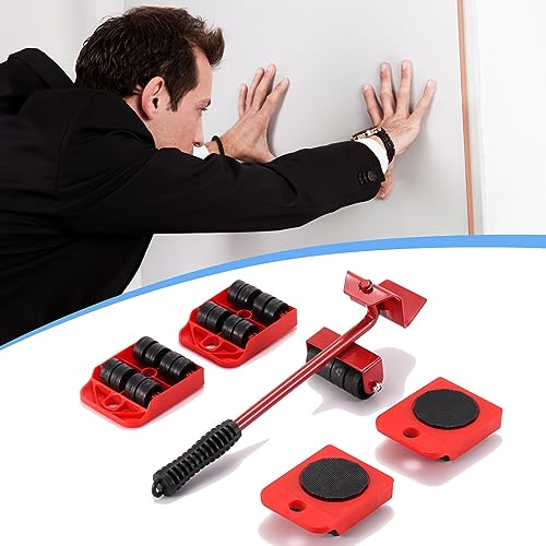Miniatura 6 de Juego De Ruedas Para Transporte De Muebles 5 Piezas Kit De Rodillos Para Mover Muebles 4 Ruedas Y 1 Elevador De Carga, 150 Kg Cada Uno Para Mover Muebles Mudanzas Y Elevadores