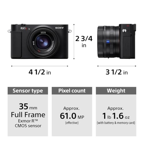 Sony RX1R III Full-Frame Premium Compact Camera Optimized with 61 MP CMOS Sensor, ZEISS® Sonnar T* 35mm F2 Lens, BIONZ XR™ Processor and AI-Based Subject Recognition by Sony - Image 7