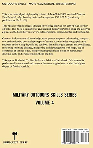 image for Doublebit Press Map Reading And Land Navigation - FM 3-25.26 US Army F