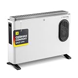 TROTEC Convector TCH 23 E | Stufa | Stufa elettrica | Radiatore piatto | 2 stadi di riscaldamento (1.000 W / 2.000 W) per un calore pulito, senza condensa e inodore