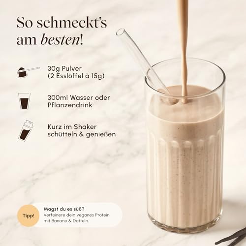 VETAIN Veganes Proteinpulver Vanille - 21g Eiweiß - 100% Bio & fermentiert – Ansicht 5