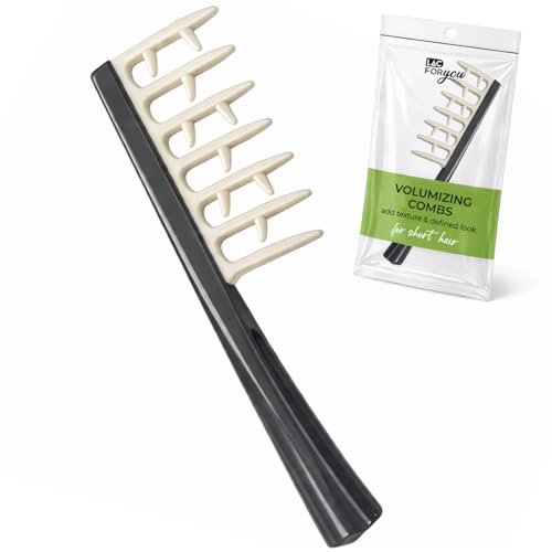 LAC FOR YOU Pettine a Denti Larghi Volumizzante per Capelli Corti, Mossi e Ricci - Pettine Largo per Capelli per Onde, Modellante e Texturizzante | Accessorio Styling Professionale