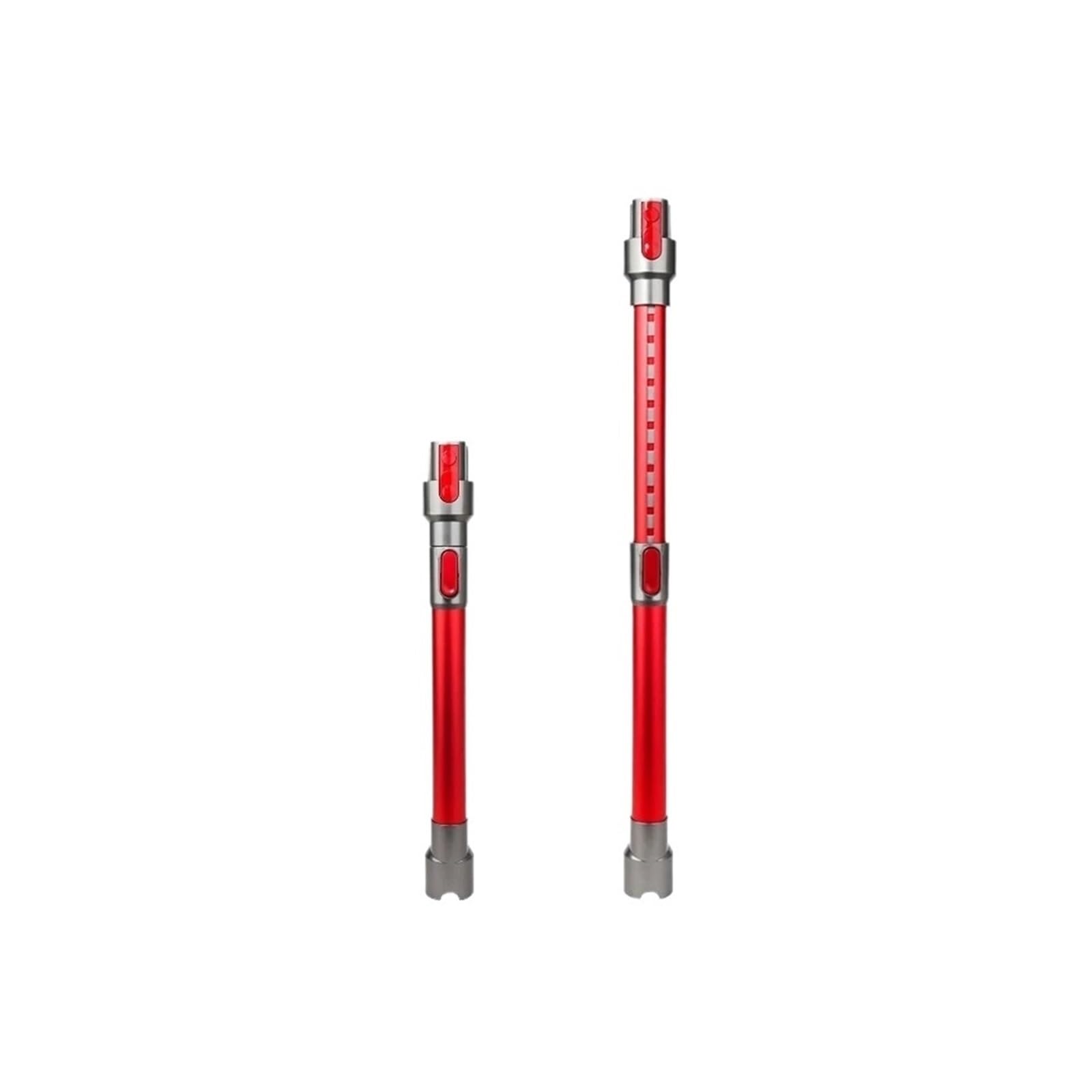 Tpxlxygry Red Telescopic Mss Extension Rod - Conductive Aluminum Telescopic & Foldable Extension Wand Tube ，Compatible For Dyson，V7/V8/V10/V11/V15(Red Telescopic)