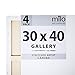 milo Stretched Artist Canvas | 30x40 inches | 4 Pack | 1.5” inch Thick Gallery Profile | 11 oz Primed Large Canvases for Painting, Ready to Paint Art Supplies for Acrylic, Oil