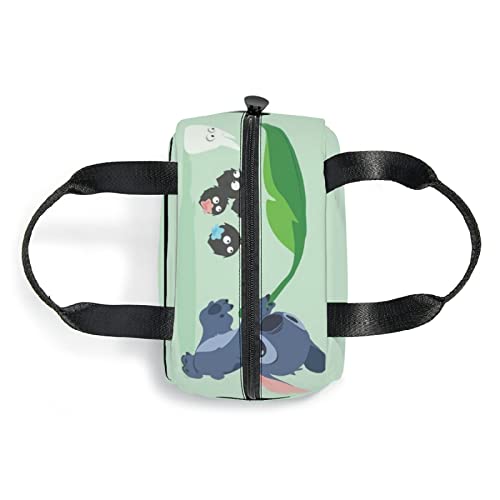 Hugkttj Green Cartoon Insulated Lunch Bag Reusable Cooler Lunch Box Organizer For Women Outdoor Party Picnic Travel #TOP6