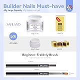 SAVILAND 60 g żel budujący do paznokci żelowych: przezroczysty żel Builder do paznokci, przedłużanie paznokci, zestaw do manicure, zestaw do paznokci żelowych z 100 foremkami do paznokci U V i