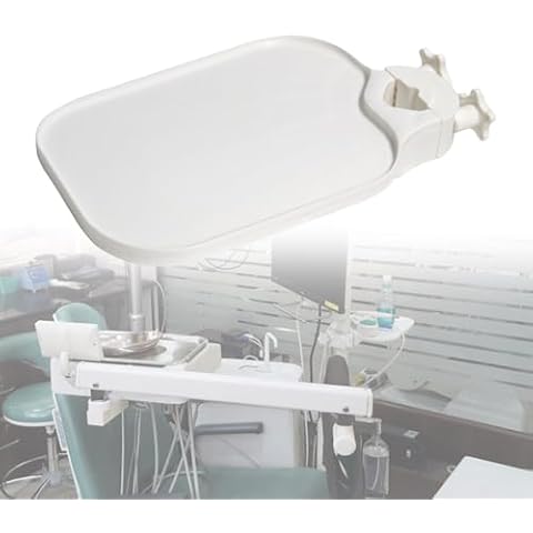 Pole Post Mount Shelf Tray Table for Dental Chair Clinic, Lab, Cosmetic Procedure Tool Organizer Replacement Holder, Adjustable Cover