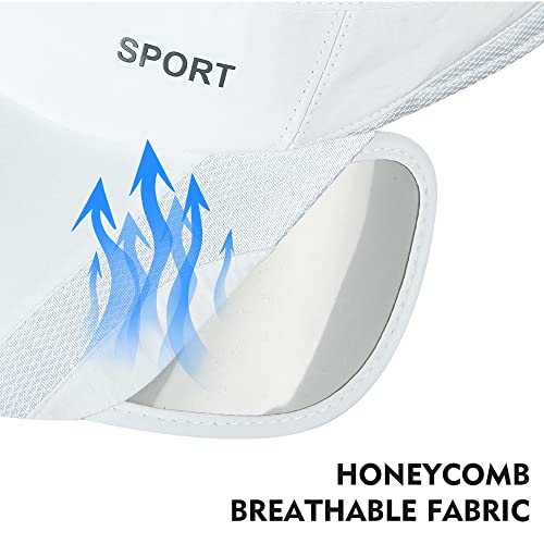 Sun Visors For Women Adjustable Retractable Wide Brim Beach Hat Golf Accessories For Men White Visor Uv Protection Sun Hat Ponytail Sunhat Running Cap #TOP5