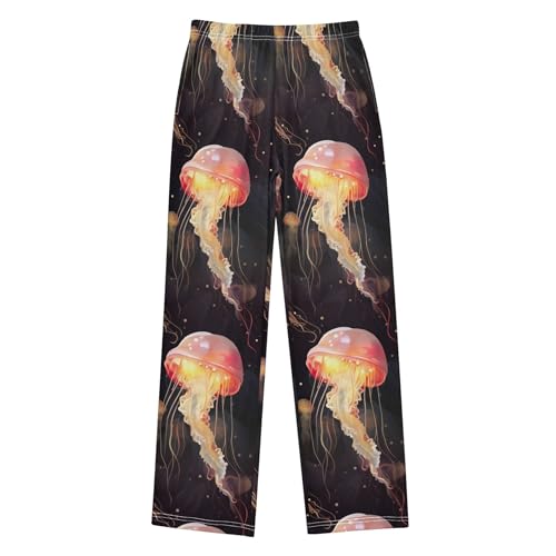 Jellyfish Long Pajama Pants Elastic Waist PJ Bottoms with Pockets S A1104362