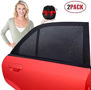 barucci Car Side Window Sunshades - 2 Pack. Universal Sock Shade to Protect