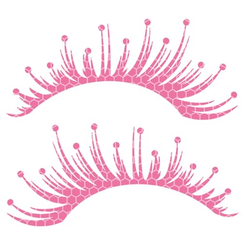 Car Eyelashes for Headlight,Car Headlight Stickers,1 Pair Black Eyelashes Vehicle Body Sticker Windshield Decal,DIY Decorative Car Accessories - Pinks