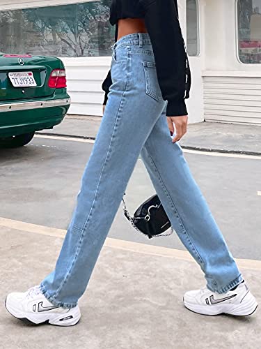 Women's Regular Relaxed Fit Straight Leg High Waisted Trendy Vintage Boyfriend Juniors Mom Jeans3