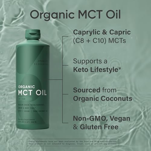 Image of Sports Research Organic Coconut MCT Oil C8+C10-32oz, Unflavored
