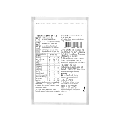 Image of Act II Golden Sizzle Popcorn, 30+5G Extra =35g / 32+5.5=37.5G (Weight May Vary)