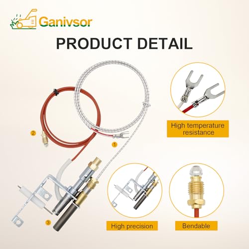 Ganivsor PP225 LPG8414 ODS Pilot Assembly for Propane Gas(LP) fireplaces by FMI, Desa, Empire - 103778-01 R3623 14D0473 Fits LP Gas fireplaces and stoves with Thermopile and Thermocouple - Thumbnail 4