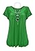 Womens Plus Size Frill Necklace Gypsy Tunic V Neck Top US 6-20