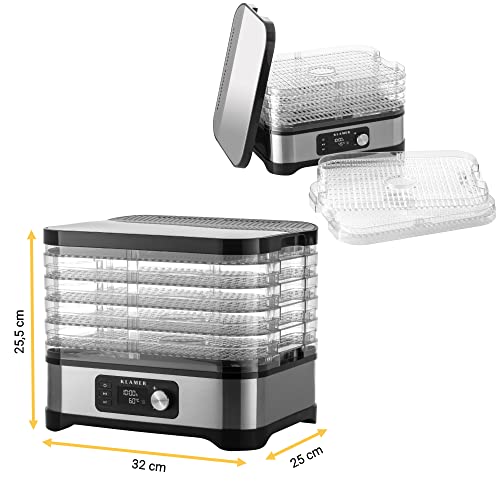 Dörrautomat Klamer 400W mit 24h-Timer und Temperaturregler 35-70°C