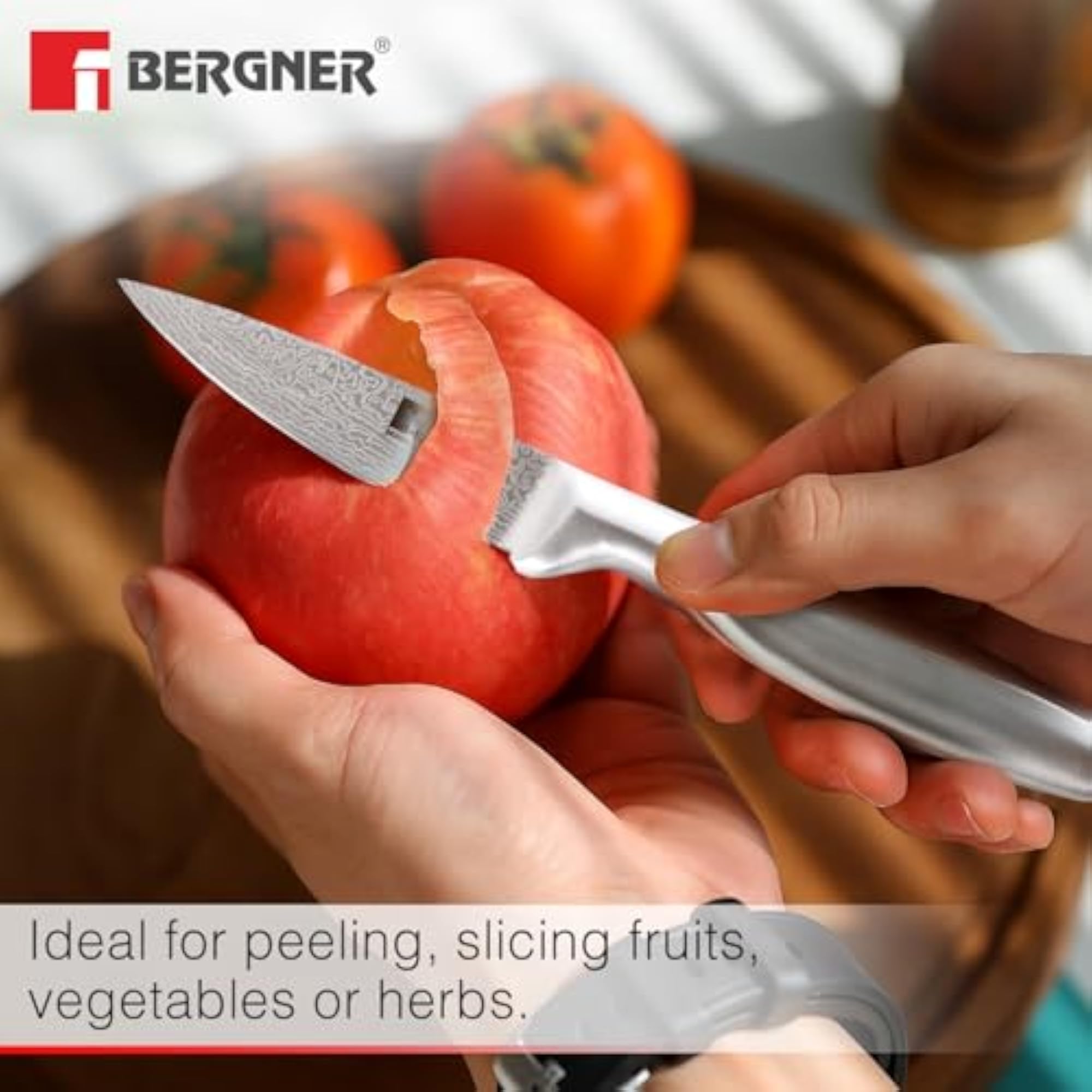 Argent Stainless Steel Paring Knife 8.75cm, Damascus Design