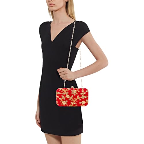 Image of LONGING TO BUY Hand Crafted Designer Box Clutch - Zari Embroidery For Women