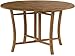 Outdoor Interiors Round Folding Table, 48-Inch, Brown