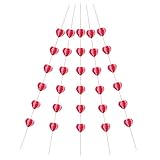 BESPORTBLE 5 Stück Herzförmige Waben Pompons aus Papier 1,5m Valentinstag Hochzeits und Partydekoration Hängende Wabendekoration für Babyparty und Wand