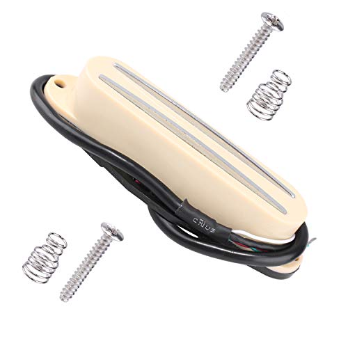 Dual Rail Guitar Pickup Dual Coil 4 Wires Magnetic Humbucker Pickup for Electric Guitar Cream-yellow