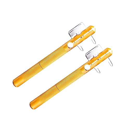 BIUDECO 2Pcs Portable Metal Fishing Hook Manual Fishing Line Tying Tool for Easy Knotting for Lure Setup and Fishing Accessories Lightweight and Compact Design Golden