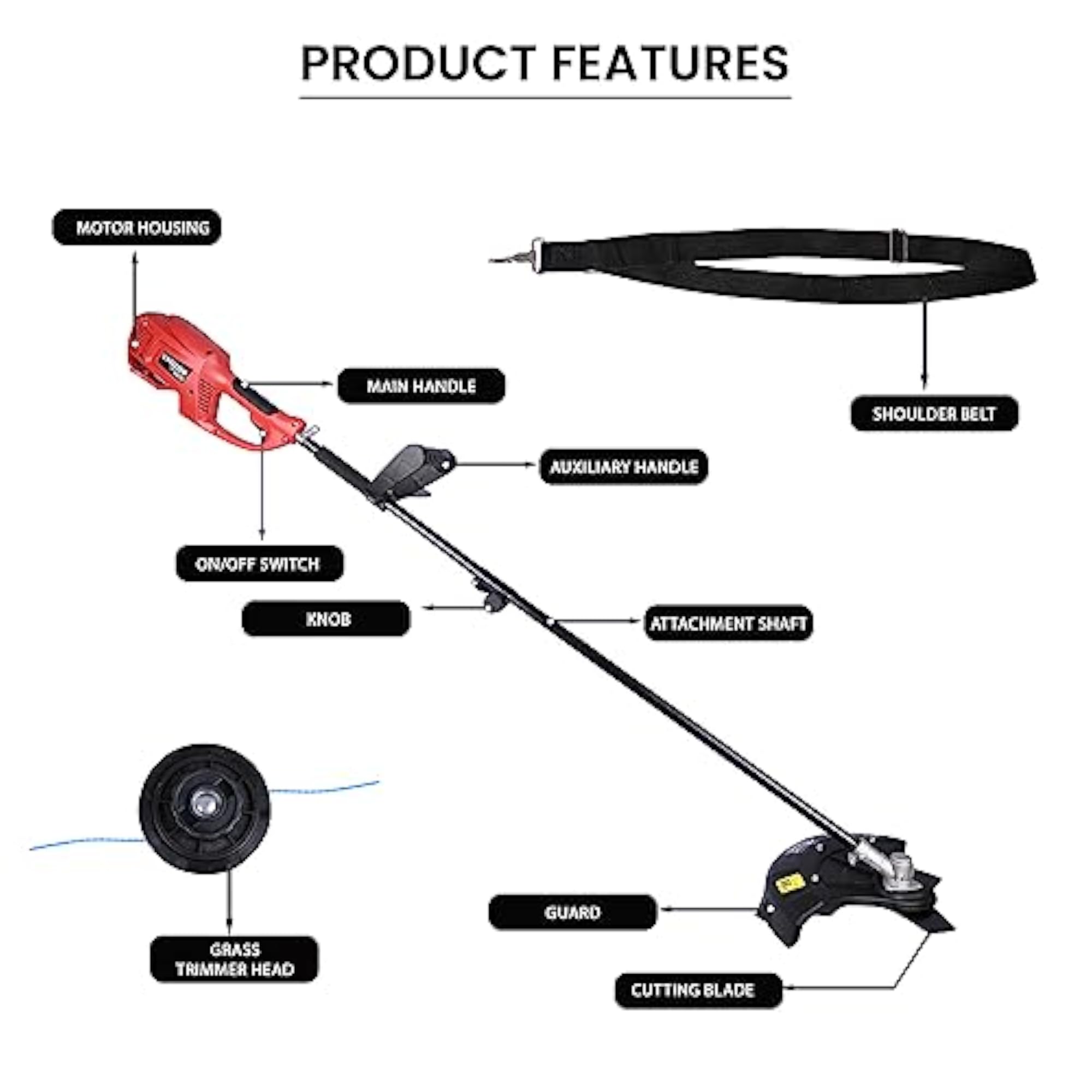 1000W Electric Grass Trimmer FEGT-1400