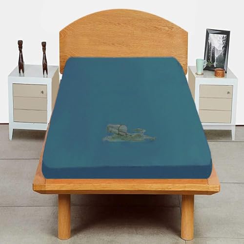 Image of Trance Cotton Feel Terry Ultra Soft Waterproof Mattress Protector | Breathable - Hypoallergenic Mattresses Cover (72x36 inch | 6x3 feet, Teal - Pack of 1)