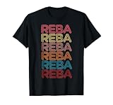 Vintage Reba Name Retro Style 70s 80s First for Men Women T-Shirt