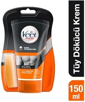 Veet Men Duşta Tüy Dökücü Krem Erkeklere Özel Vücut, Bacak Ve Koltuk Altı 150 ML