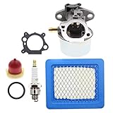 AUTOKAY Carburetor Fits for Briggs Stratton 6-6.75 HP Murray Craftsman Snapper 22' Push Mower Carb Air Filter Spark Plug