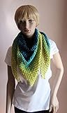  Selbstgestrickt/Handgemacht/Dreieckstuch/Schultertuch/Wickelschal/Schal/gehäkelt/Farbverlaufsgarn/Mund-Nasen Bedeckung