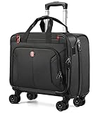 star cloud Rigid Frame Roling Laptop Bag on Wheels, Rolling Briefcase with USB & Type-C Charging Port,Water Resistant Rolling Computer Bag for 17.3 Inch Laptop, Work Travel and Business