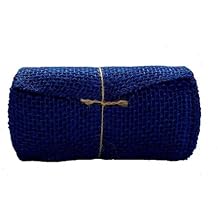 Navy Blue Burlap Ribbon Roll - 5.5" x 15