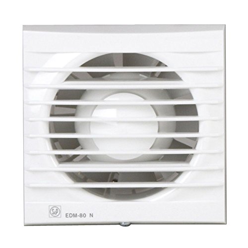 Soler & Palau; EDM-80NT(más opciones clic: aquí); extractor baño doméstico con temporizador fijo de 8 min. diam: 100mm.