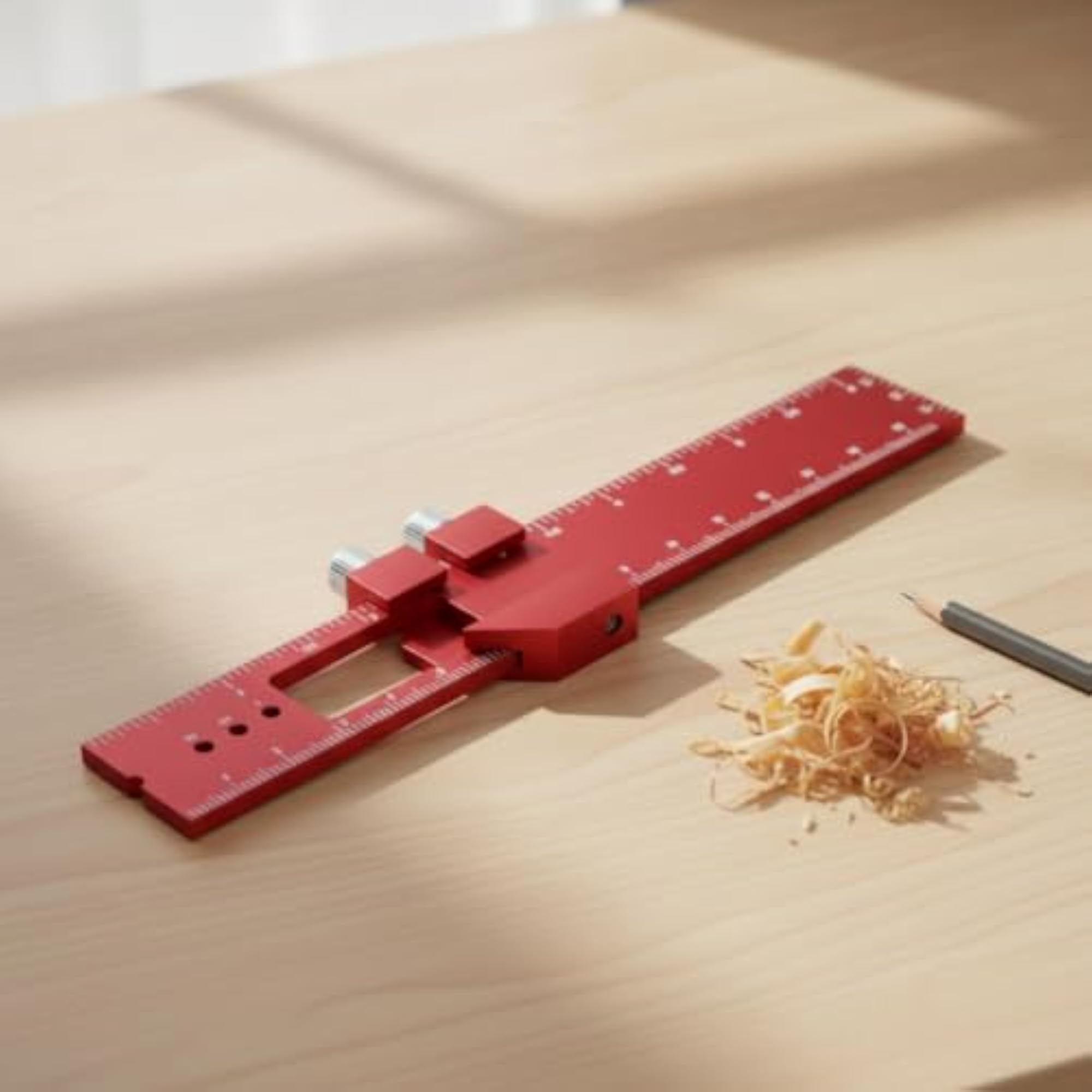 Adjustable 200MM Carpentry Marking and Positioning Ruler
