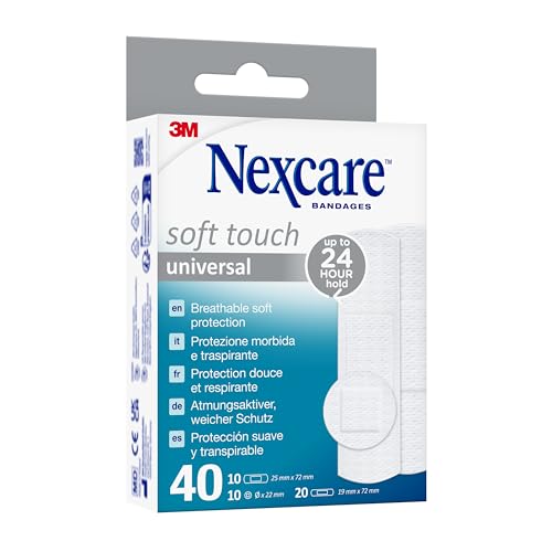 Nexcare Soft Touch Universal Pflaster, assortiert, 40 Stück
