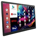 Suvisukua 14 inch 4K 8G+128G one Android 12 Portable Car TV Headrest Monitor Tablet for Back seat, Support Phone Wireless mirroring Touch Screen,with Bluetooth/WiFi 5GHz Car Video Player