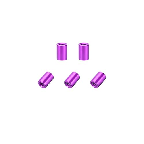 Uxcell - Espaciador redondo de aluminio para columna de separación M3 x 0.315in, color morado para Drone FPV Quadcopter Racing RC multirotores