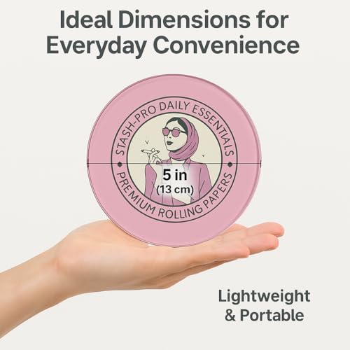 Image of Stash-Pro Toughened Glass Round Crushing & Mixing Tray (Retro Pink)