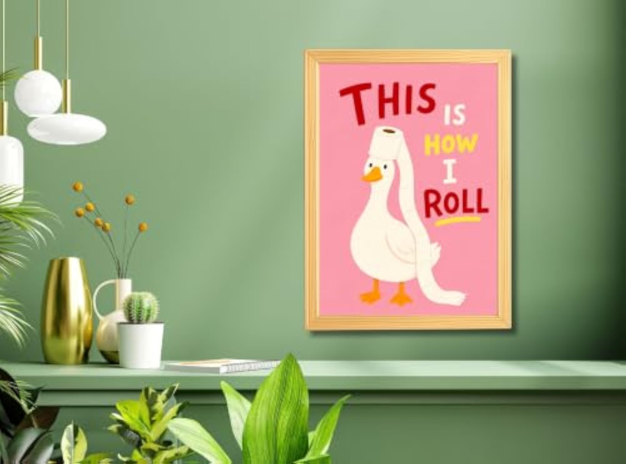 This Is How I Roll Funny Bathroom Wall Frame