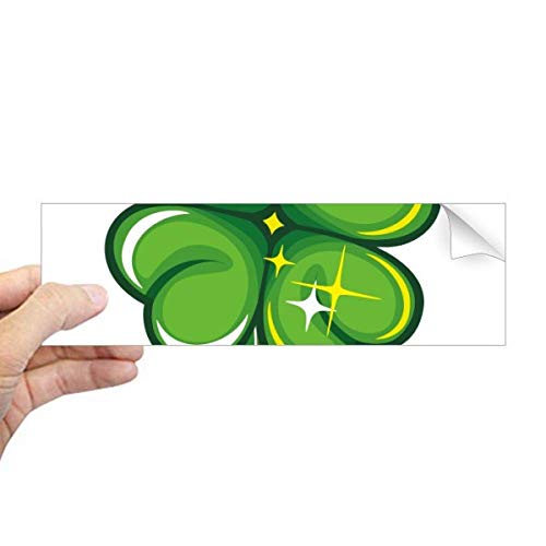 Adhesivo rectangular para ventana con diseño de trébol de cuatro hojas para San Patricio