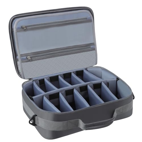 Raprance Estuche para Carrete de Pesca Fly, Divisores Personalizables, Caja de Almacenamiento a Prueba de Golpes, Portátil para Viaje, Azul miniatura 3